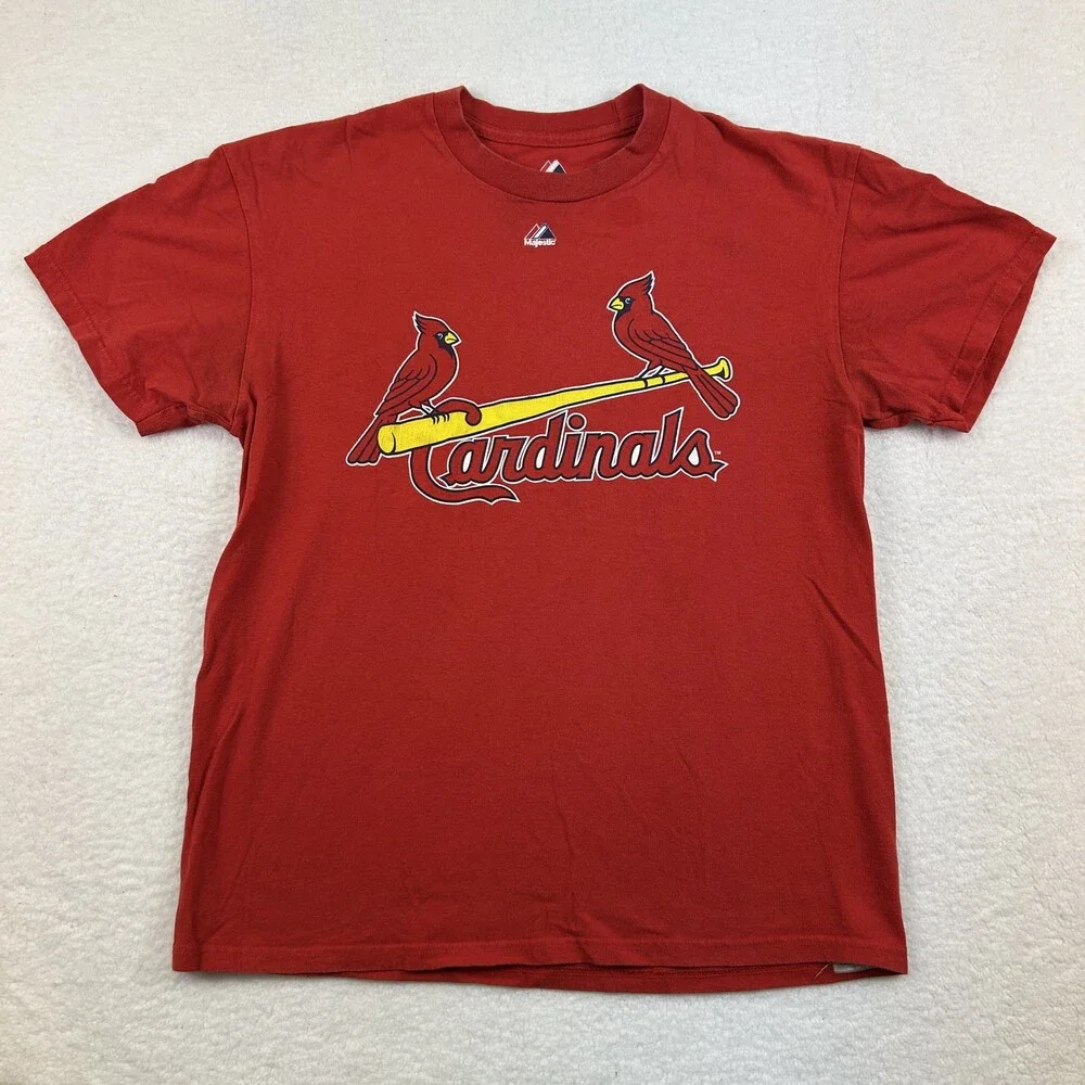 Majestic St. Louis Cardinals Shirt Mens Large Red Freese 23 Baseball MLB Tee